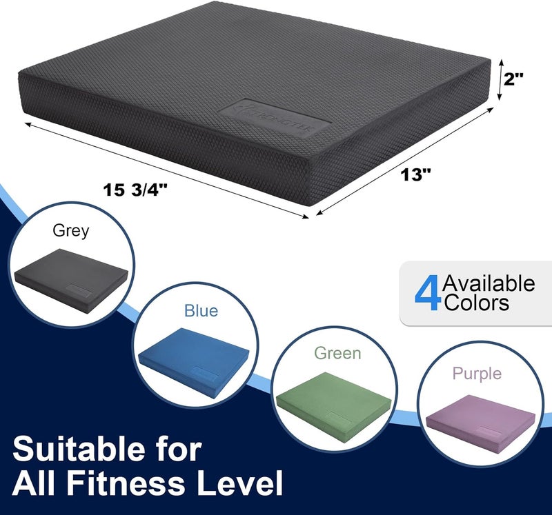 StrongTek Professional Foam Exercise Balance Pad - 15.8" x 13" x 2", High-Density TPE Foam Knee Pad, Non-Slip & Water-Resistant, for Balance Training, Physical Therapy, Yoga, and More - Image 2